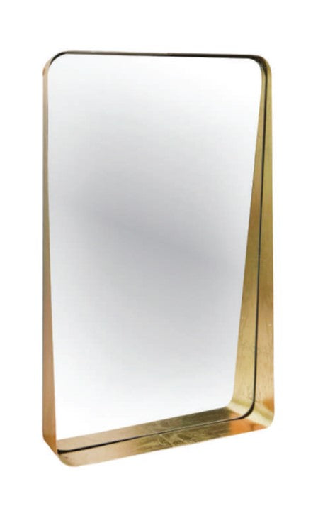 gold  shelf mirror