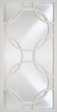 white detailed cutout mirror